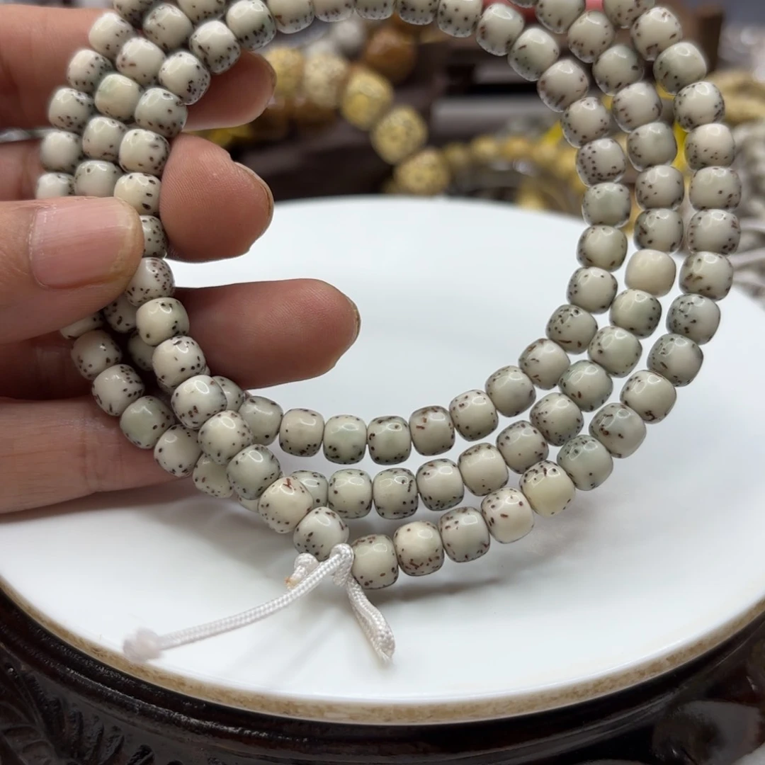 星月菩提手串惜*76河豚大留白