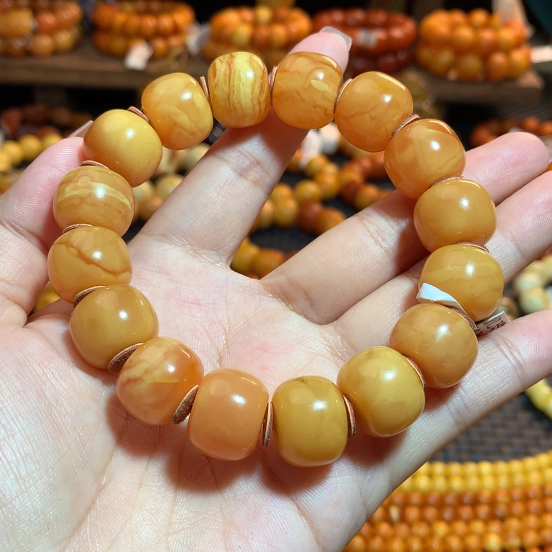 蜜蜡未镶嵌手串蜜蜡手串