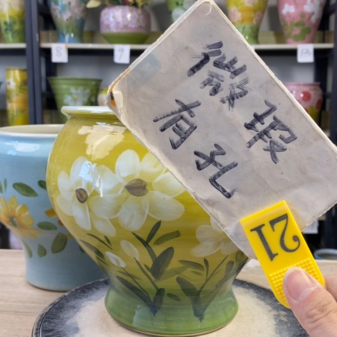 景德镇手工手绘陶瓷花盆