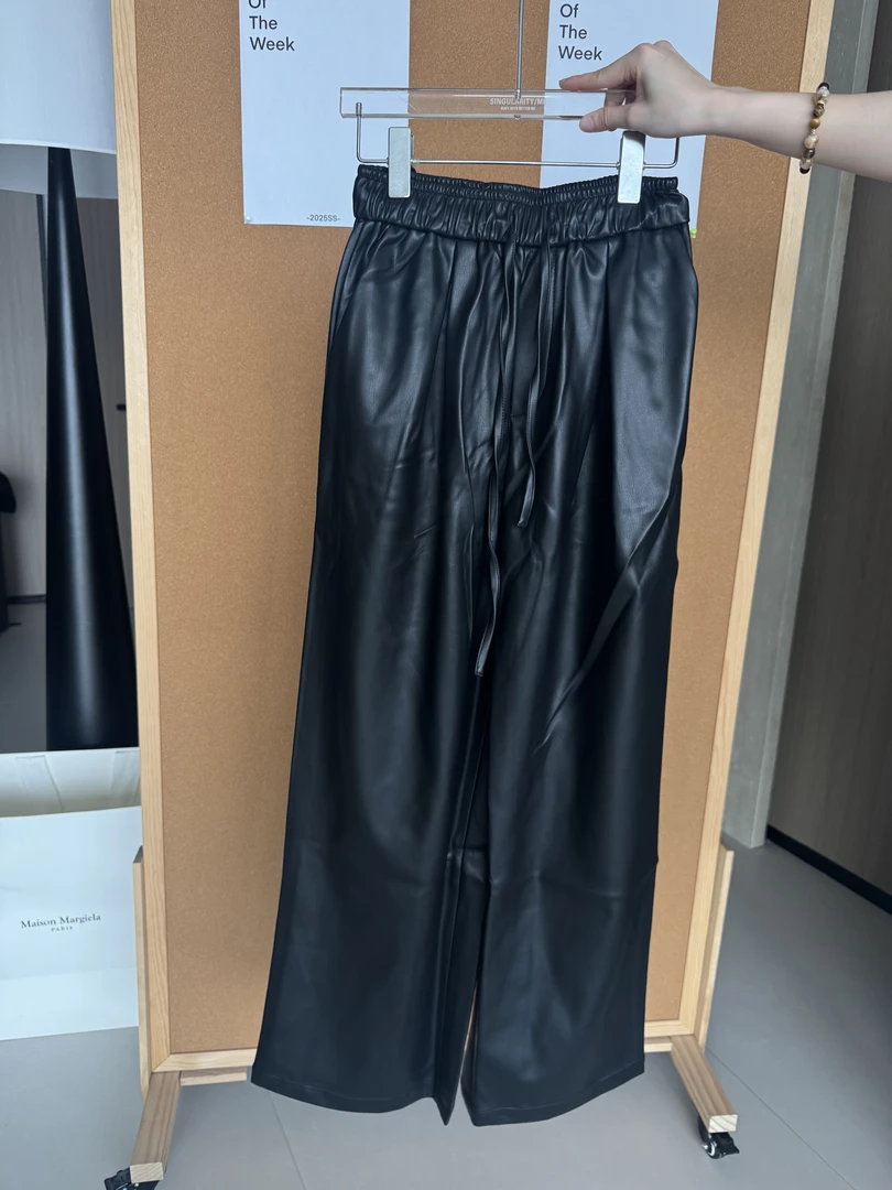 Singularity Me 238 黑色美式运动休闲质感百搭皮裤