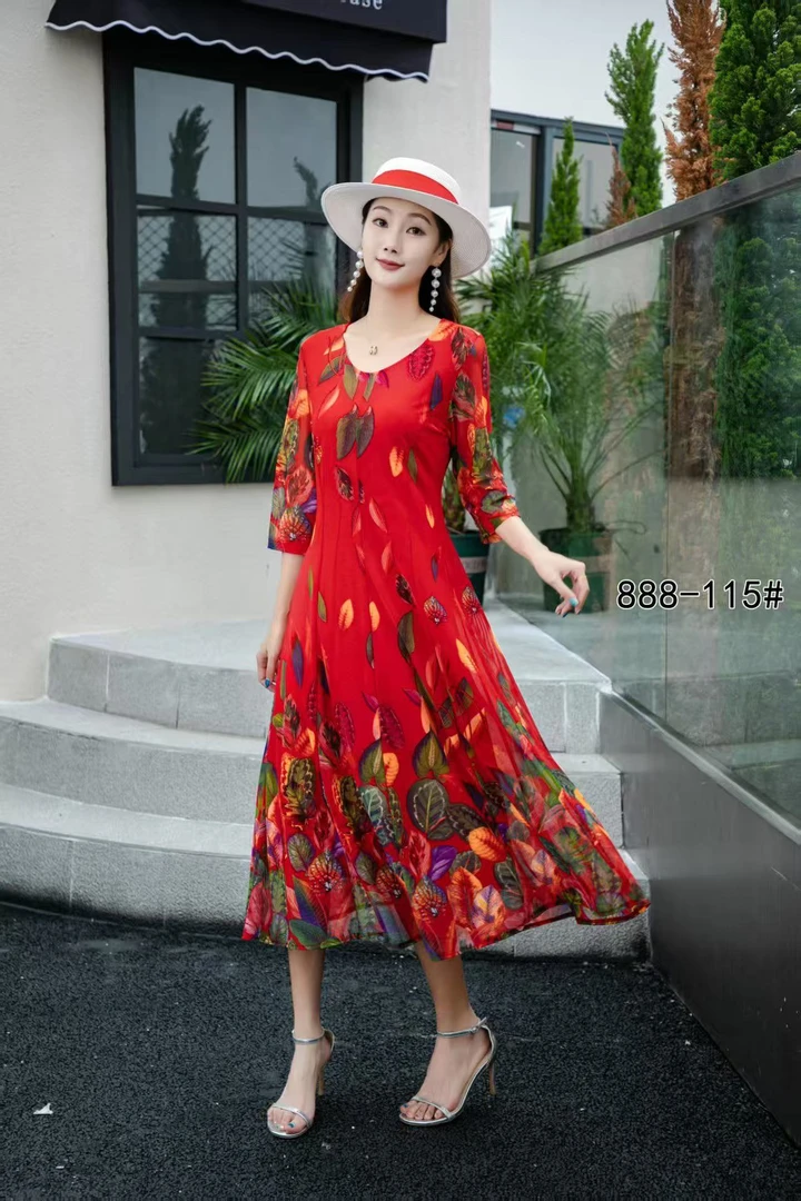 【二姐潮牌】品牌 台湾纱 连衣裙 888-115