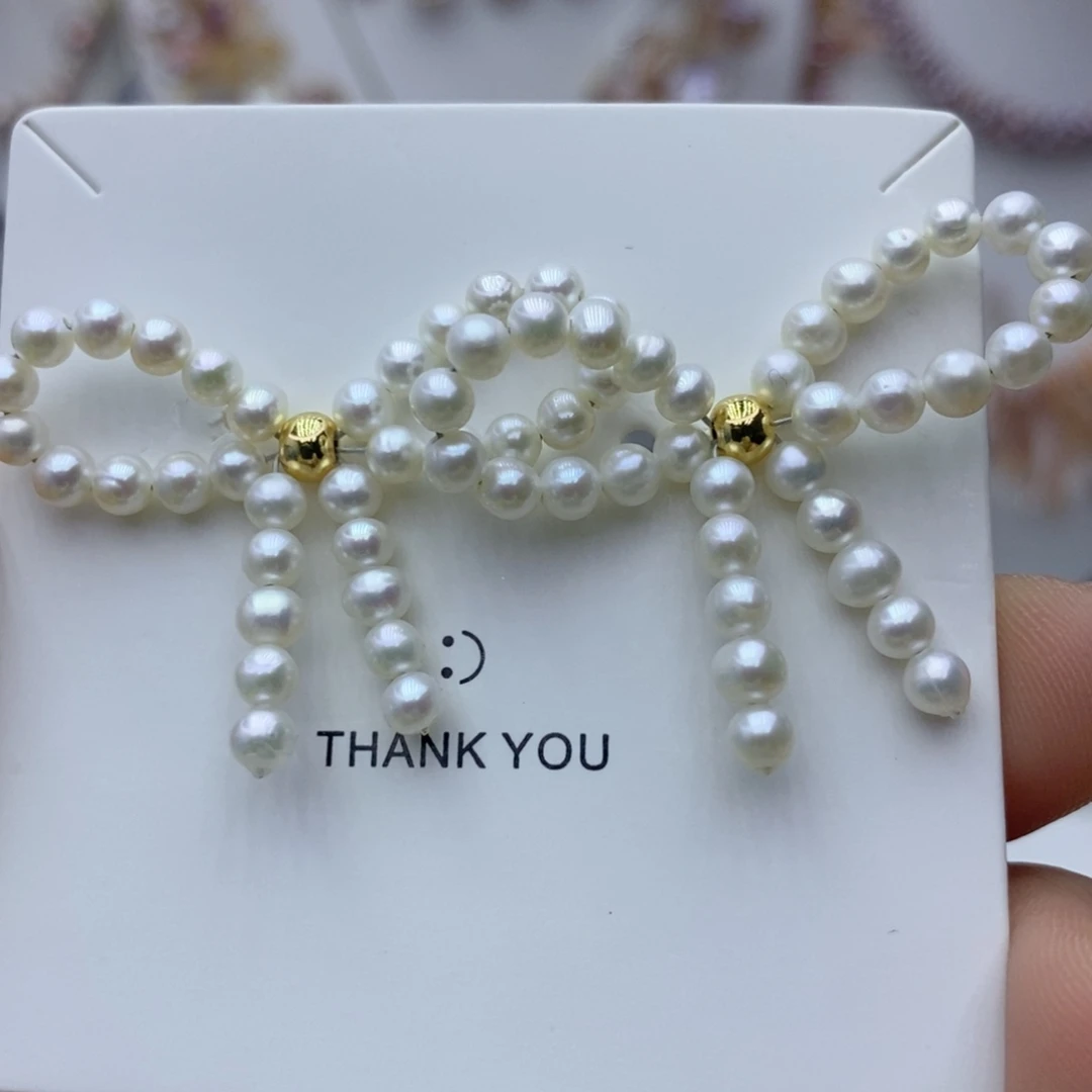 淡水珍珠耳饰银S925镶嵌