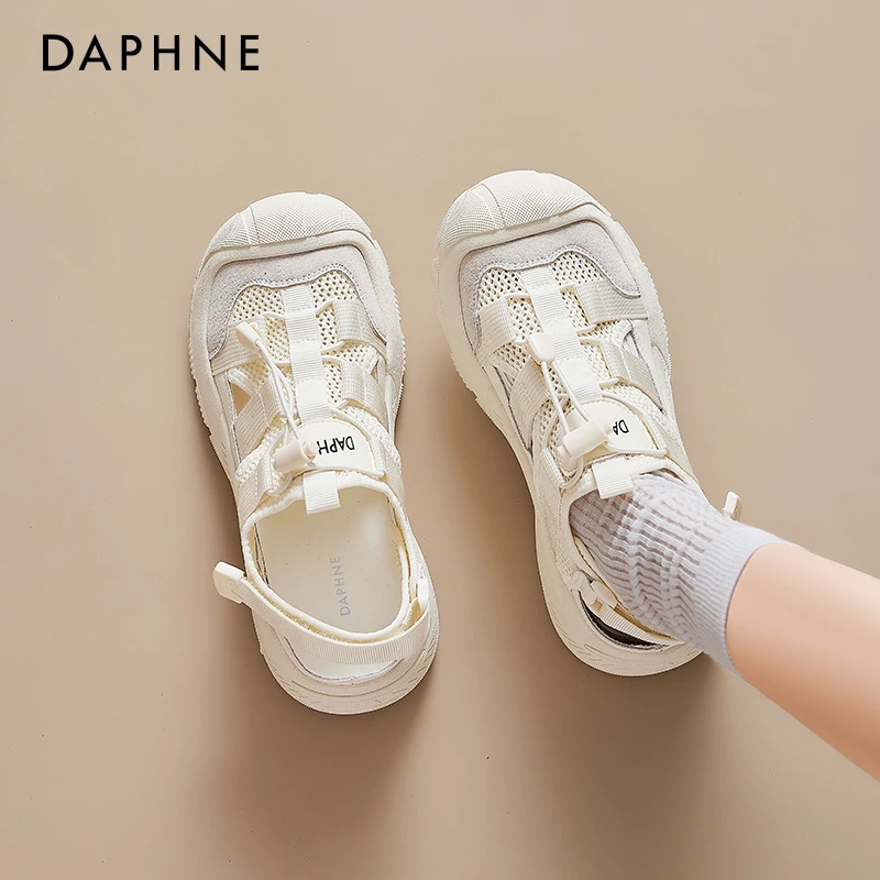 达芙妮运动凉鞋女款2025新款秋冬网面透气户外登山鞋休闲溯溪鞋爆