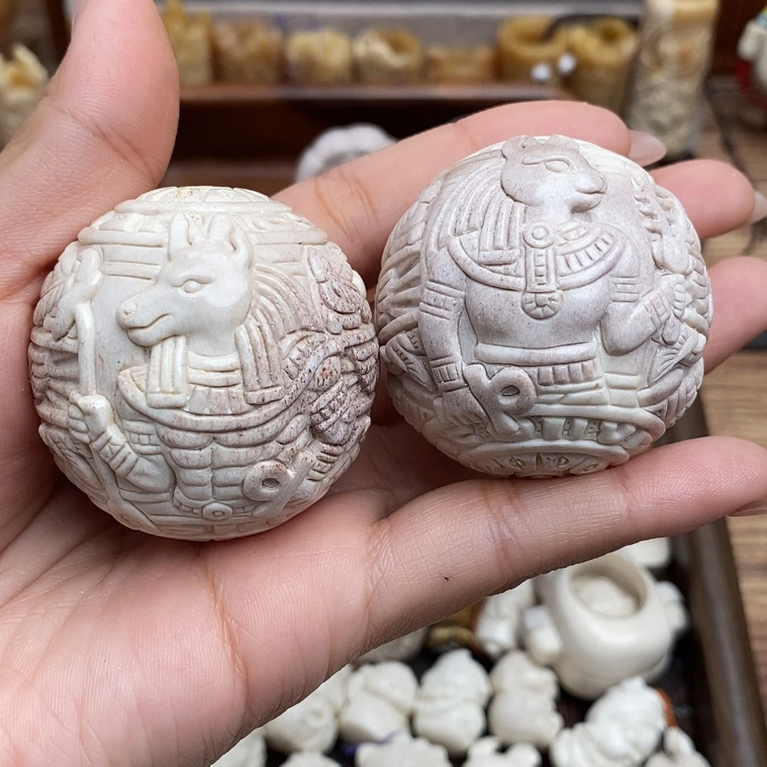 鹿骨把件D4埃及手球44尺寸