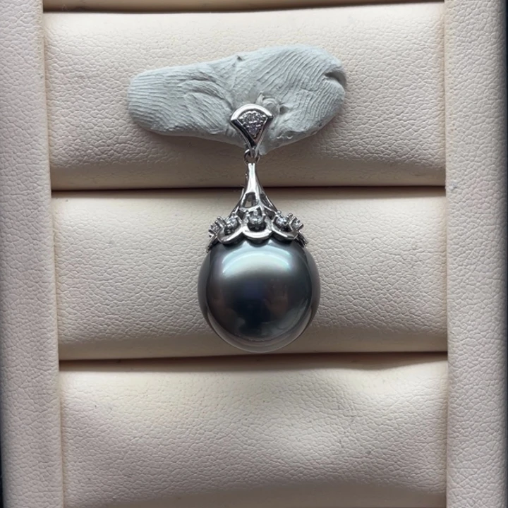 未镶嵌吊坠(不含链)海水珍珠大溪地黑珍珠15+