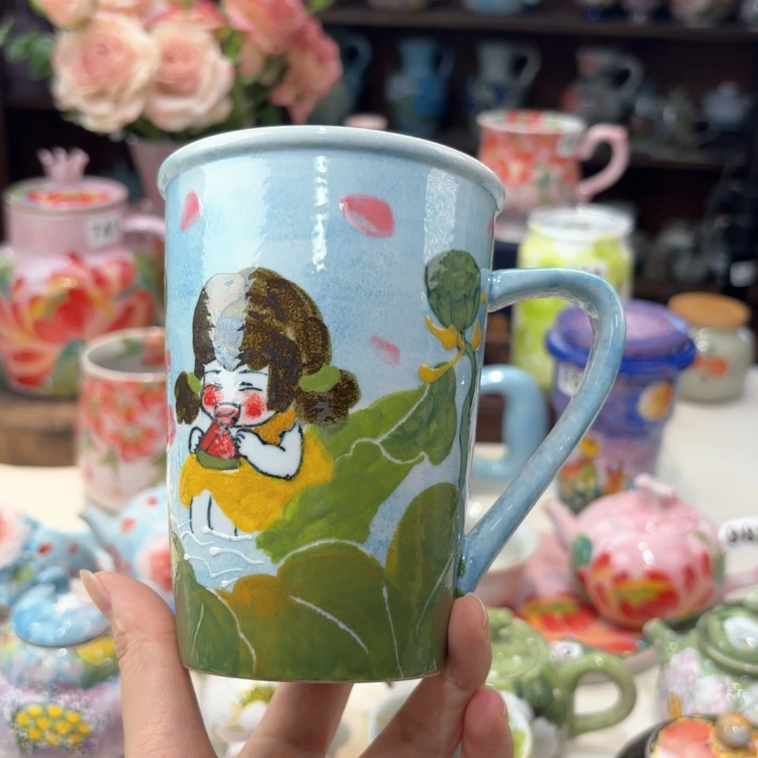 景德镇手绘高温釉下彩陶瓷茶具