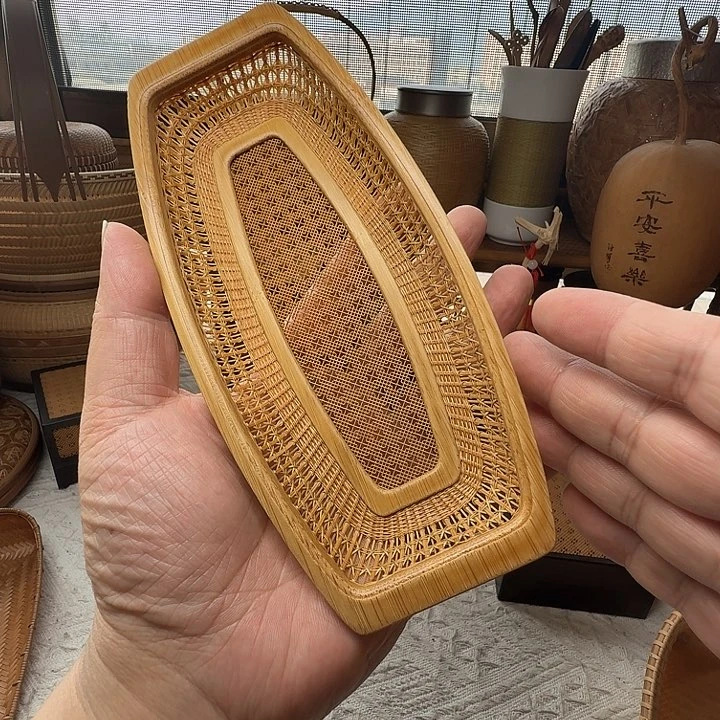 安*东阳竹编胡正仁茶巾托