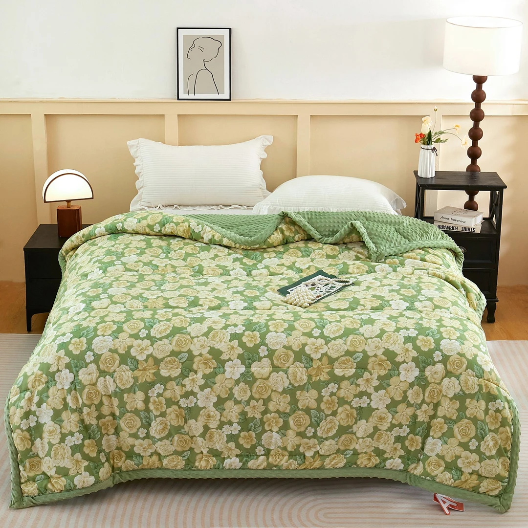 2025秋冬新款豆豆被绒豆豆被子冬季加厚款可机洗水洗单人双人保暖