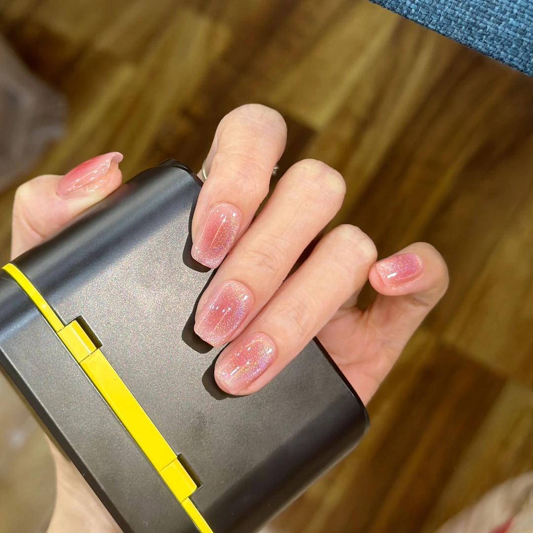 彩虹 纯手工定制穿戴甲美甲成品美甲贴片10片