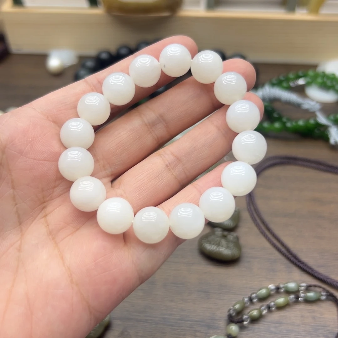 手链未镶嵌和田玉白玉卡12