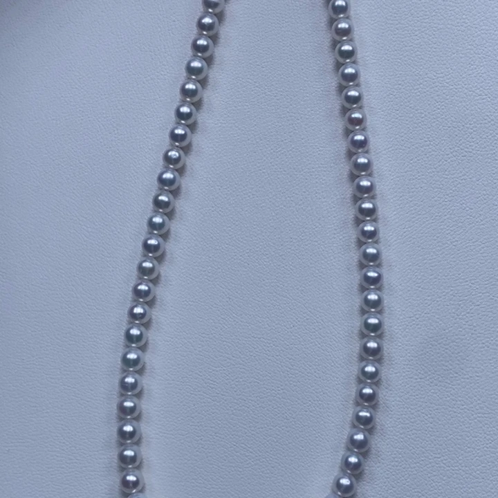 银S925镶嵌淡水珍珠项链