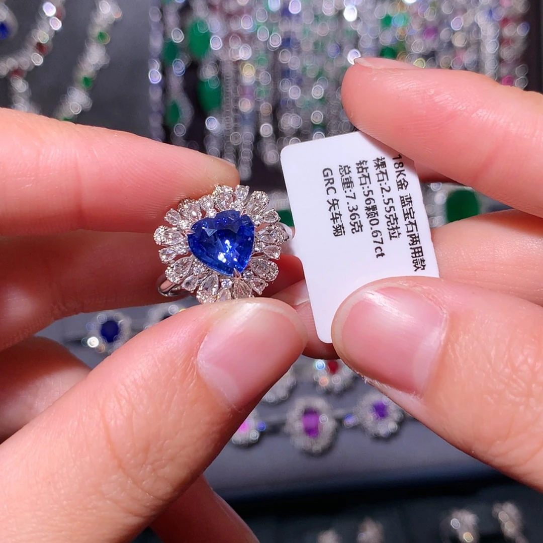 【闪购商品】蓝宝石戒指18K金镶嵌