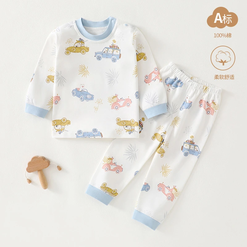 儿童秋衣秋裤全棉A类春秋宝宝婴幼儿分体衣服睡衣家居服内衣套装