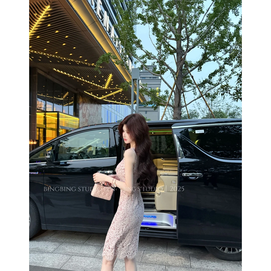 冰冰「致命诱惑」夏季时尚气质百搭洋气减龄法式连衣裙BBX5LYQ1722