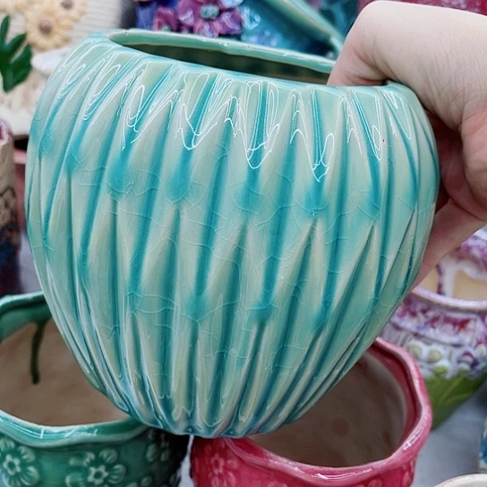 多肉绿植陶瓷花盆9.9包邮