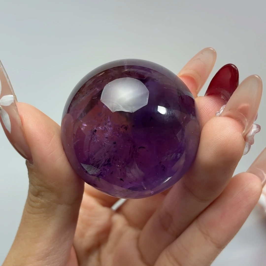 藏***锋紫晶珠宝半成品未镶嵌40.6mm