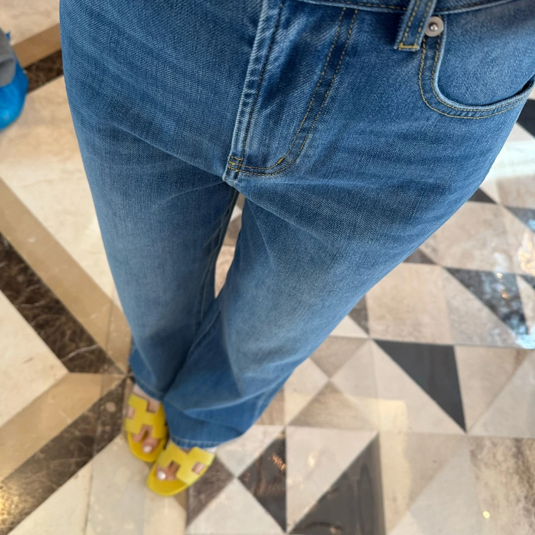 希娜 复古回潮 韩版时尚百搭休闲高腰水洗弹力牛仔裤