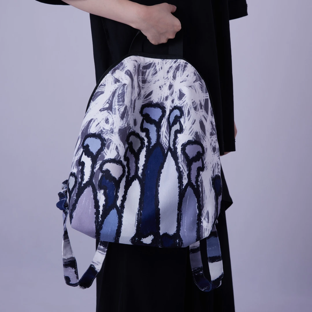 无则艺【双肩包】行者中性简约款双肩包休闲布包潮流两片式双肩包女