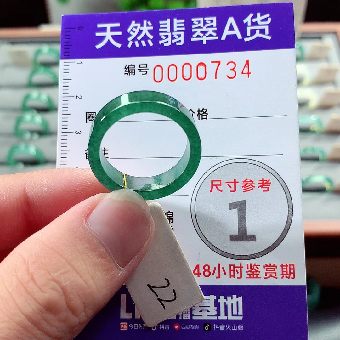 未镶嵌戒指翡翠22号