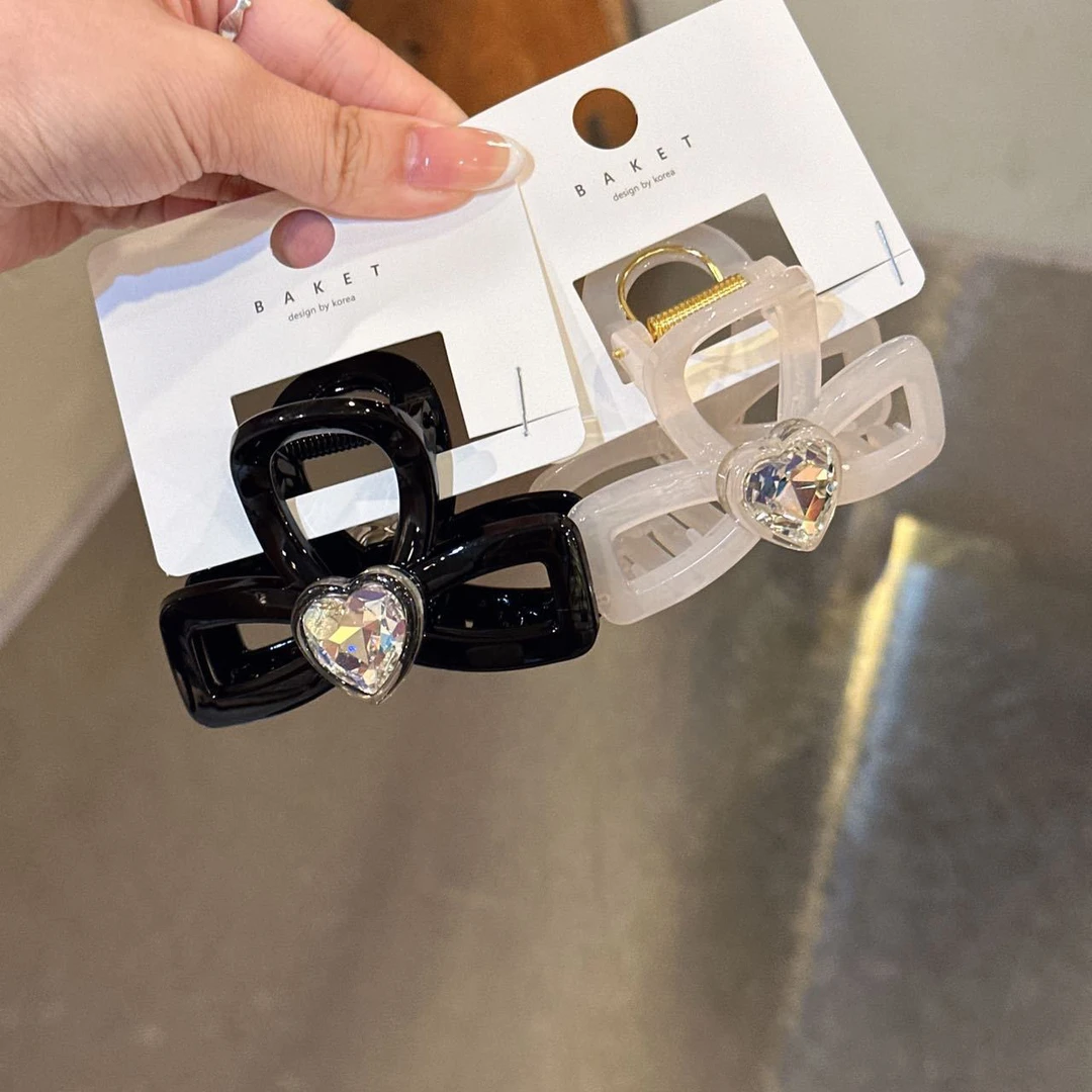 抓得紧~优雅蝴蝶结抓夹女2025新高级感鲨鱼夹爱心发夹后脑勺发饰