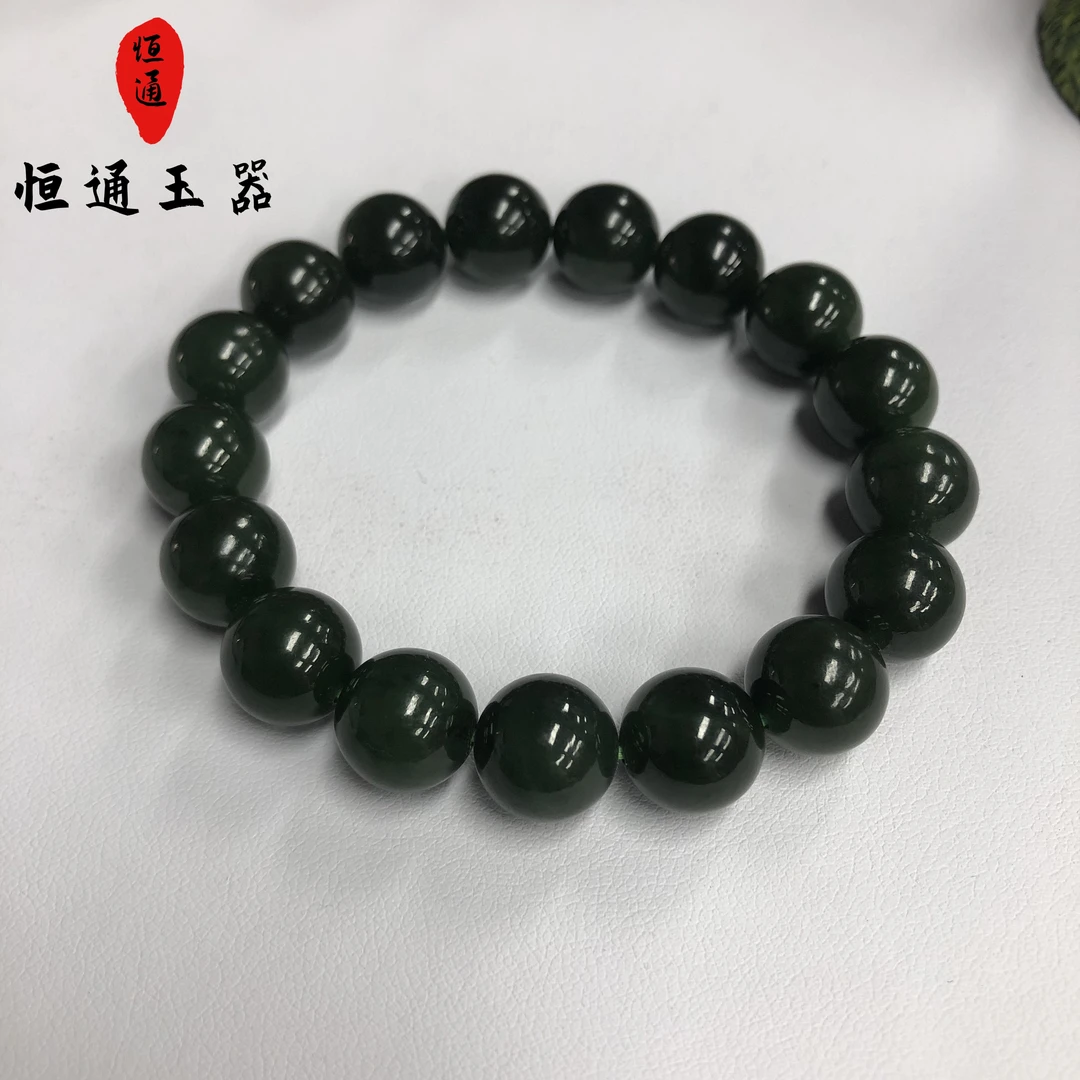 和田玉碧玉卡12单圈手串1-199