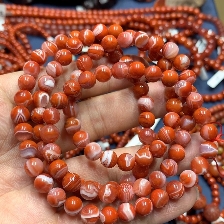 南红玛瑙手串未镶嵌7+m m