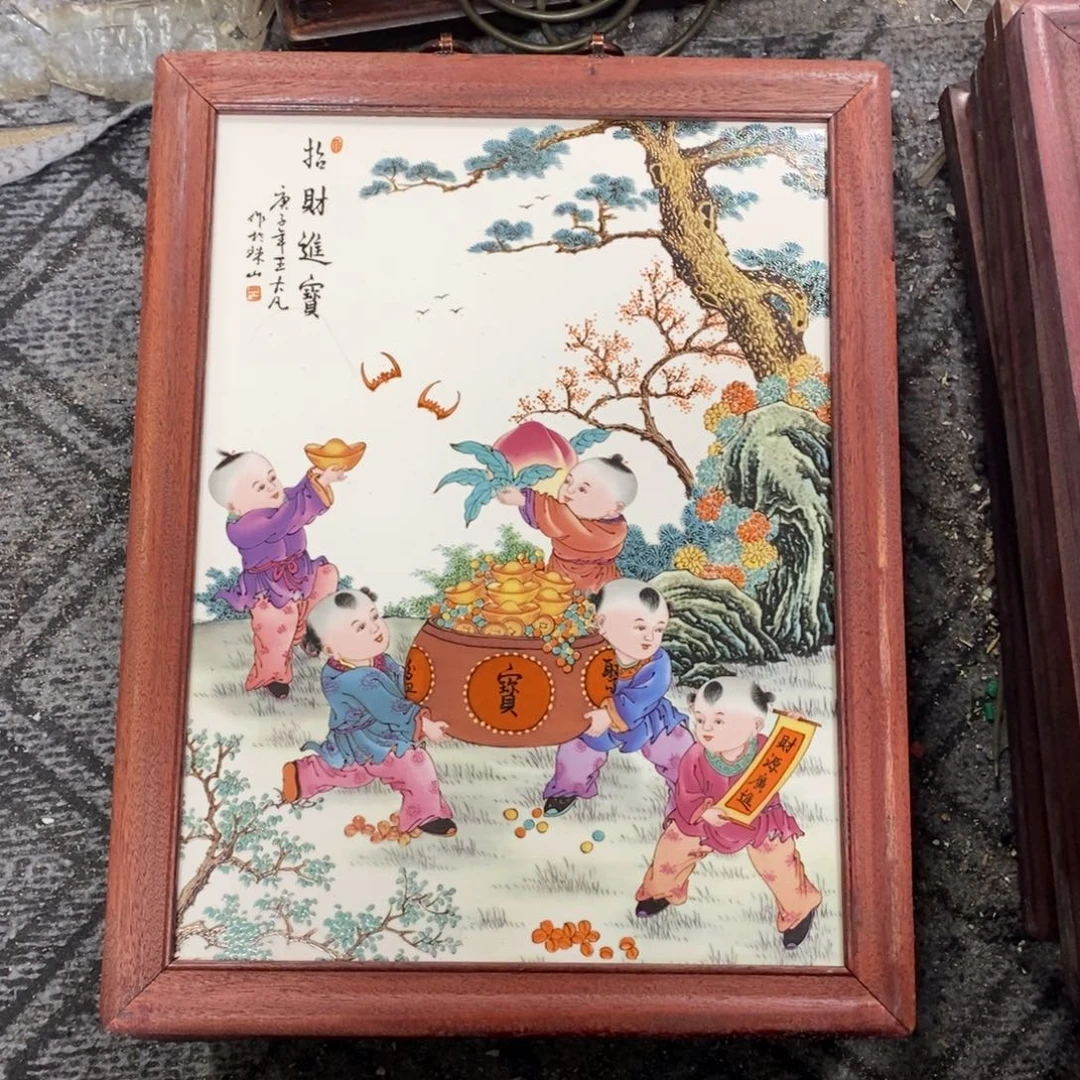 瓷37*28 景德镇瓷板画柴窑烧制