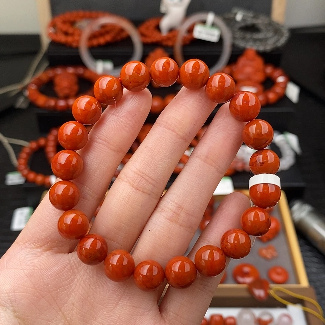 南红玛瑙未镶嵌四川凉山手串9mm