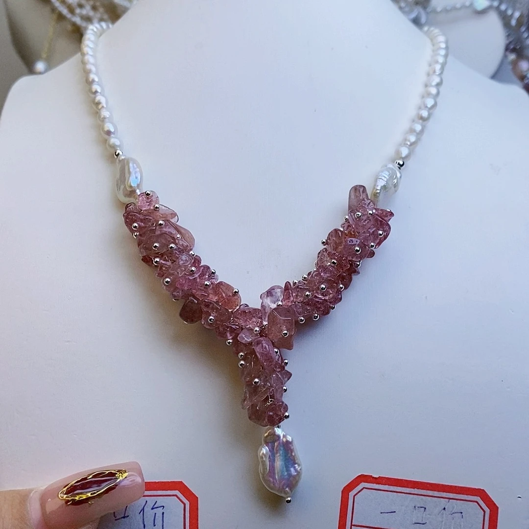 淡水珍珠颈饰银S925镶嵌