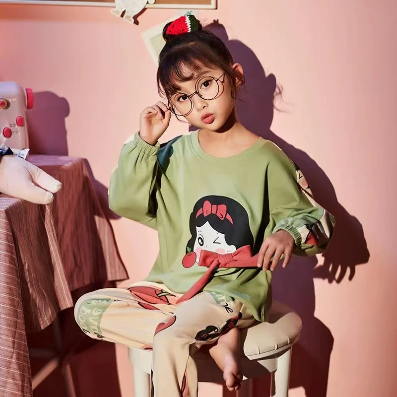 B4-331儿童春秋可爱风家居服套装(3052)