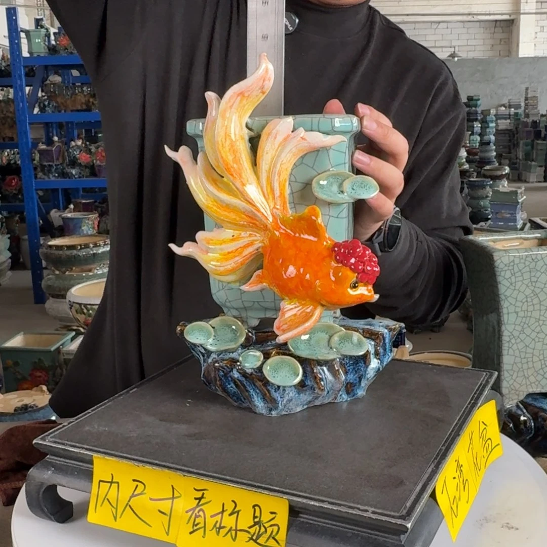 。一风堂石湾花盆 拼接缝隙 内10*15