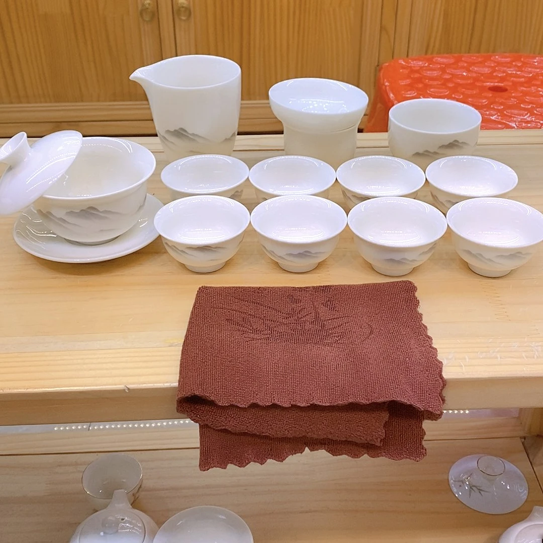 羊脂玉瓷茶具套装