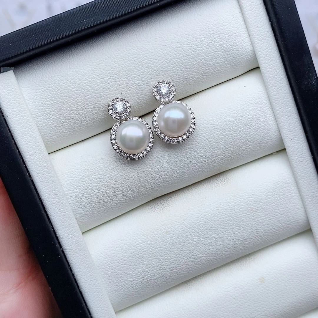 淡水珍珠银S925镶嵌颈饰