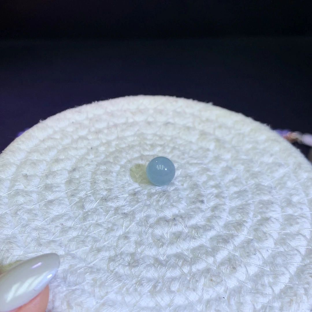 散珠翡翠天然缅甸翡翠单珠卡9.4天空蓝