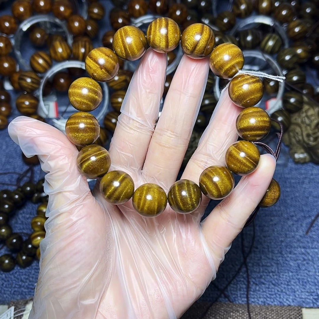 楠木（金丝楠）手串/手链1.5枯木西瓜波