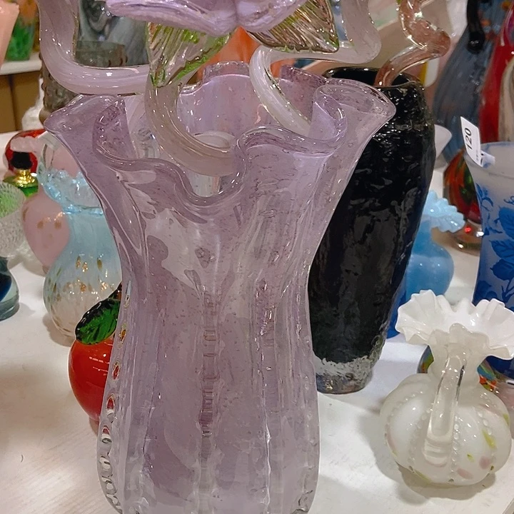 琉璃琉璃花瓶高33口18