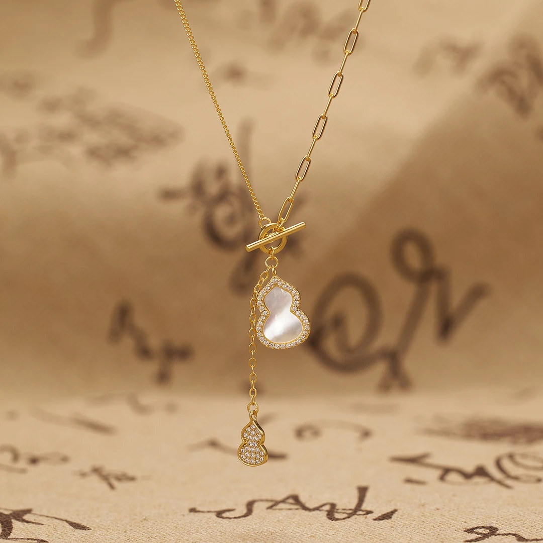 链子925银贝壳 S925银福禄好运项链女轻奢贝壳吊坠锁骨链