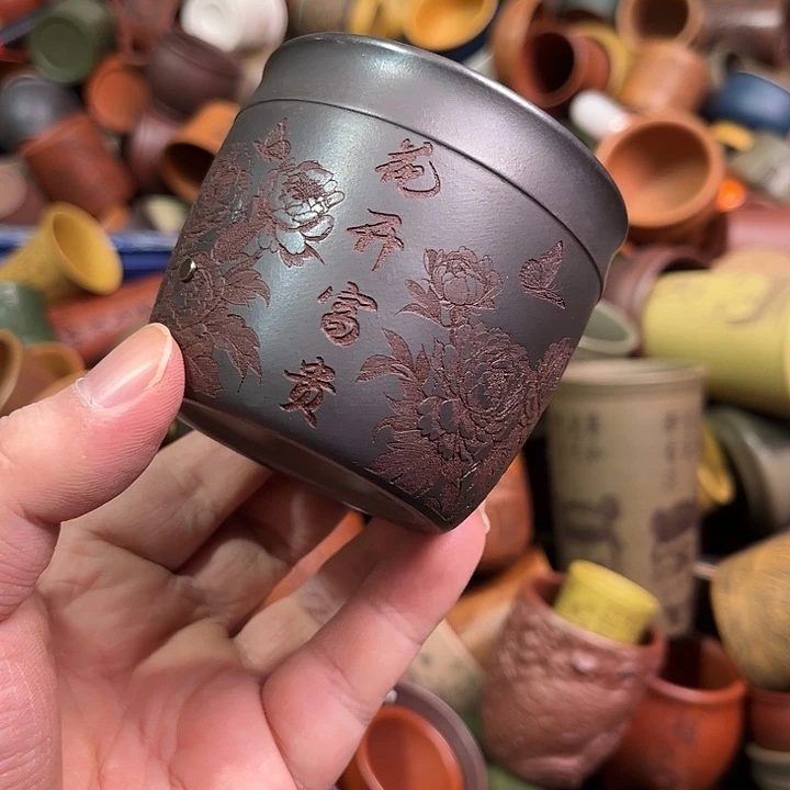 紫砂茶杯全手工紫砂主人杯