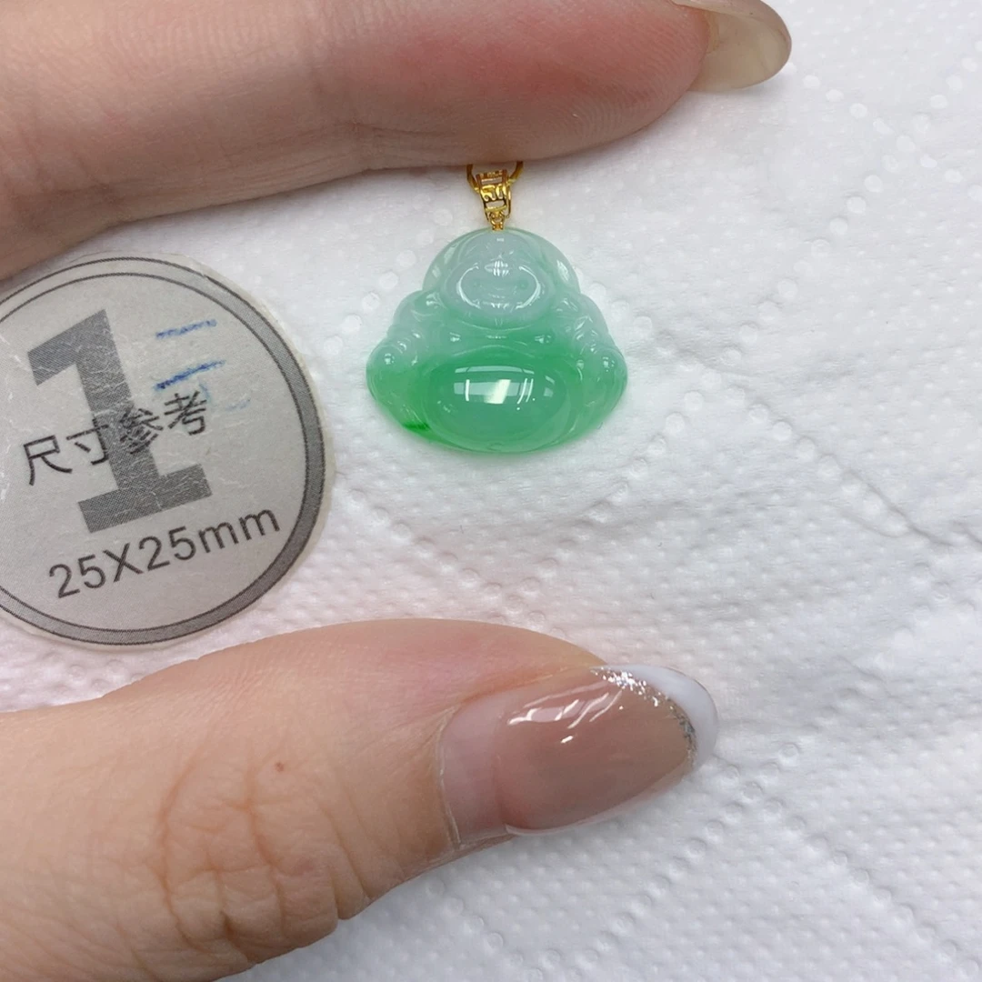 翡翠18K金镶嵌颈饰13578999888