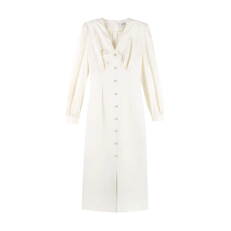 SANOIAN·宋三千【421】法式提花肌理感温柔连衣裙HBZC621086 nnassa