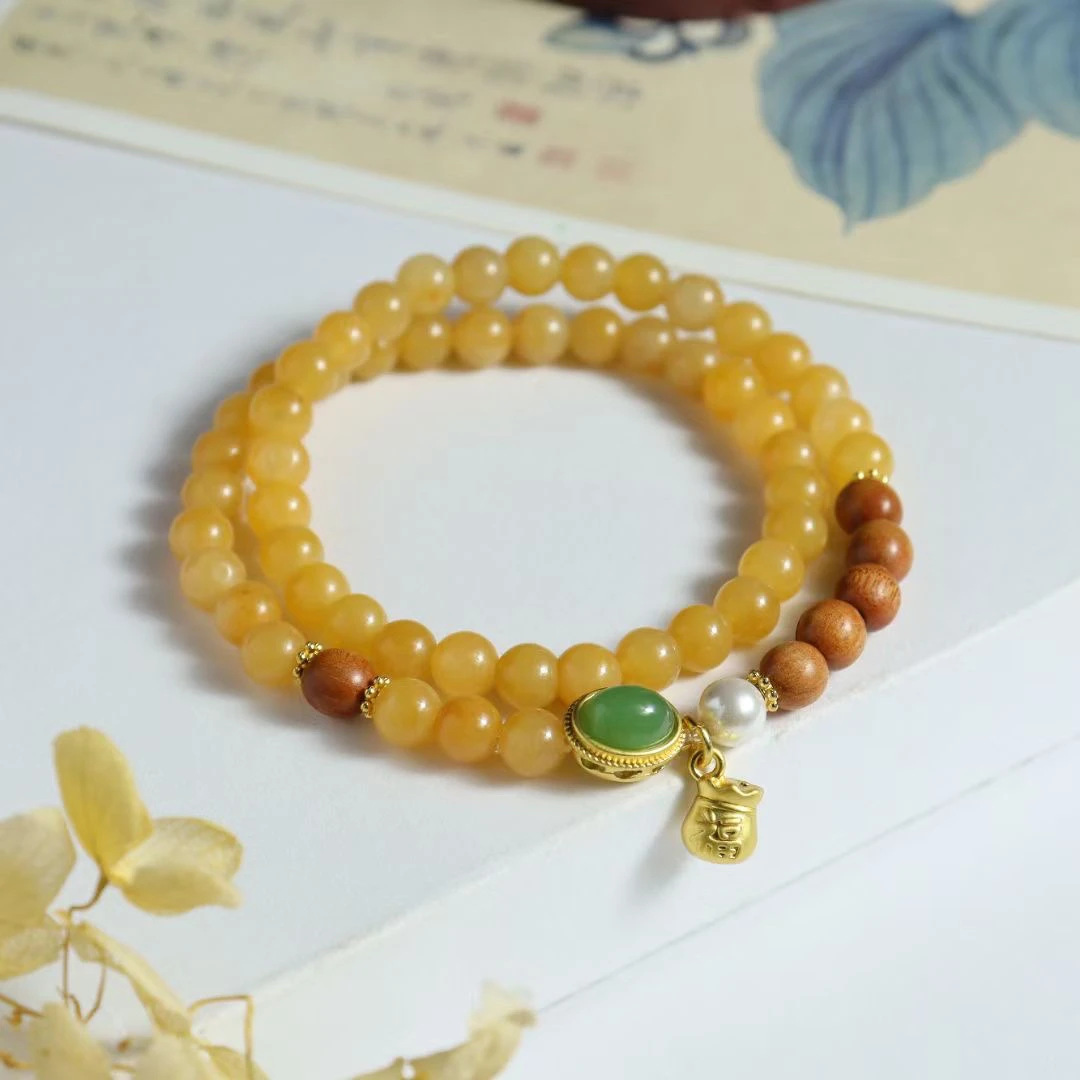 石英质玉手串两圈设计款双圈