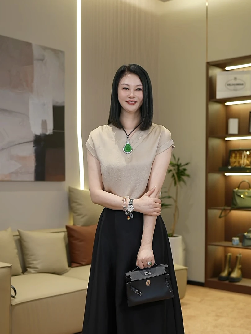 BARRIAILEN | 百搭时尚气质轻奢气质V领套头T恤-2417227