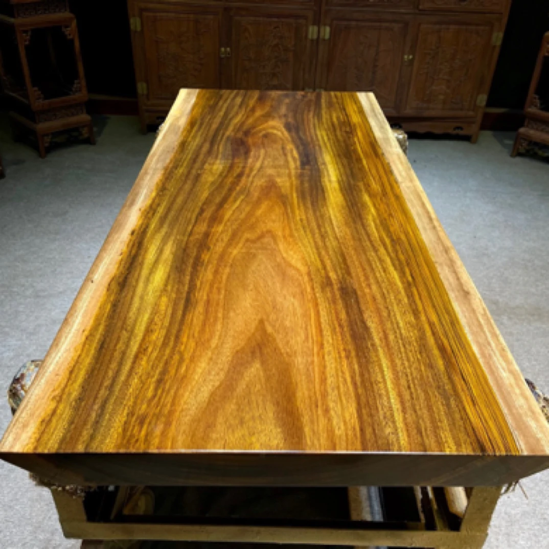 奥坎实木大板 自然边 160*69*6不包邮不包腿