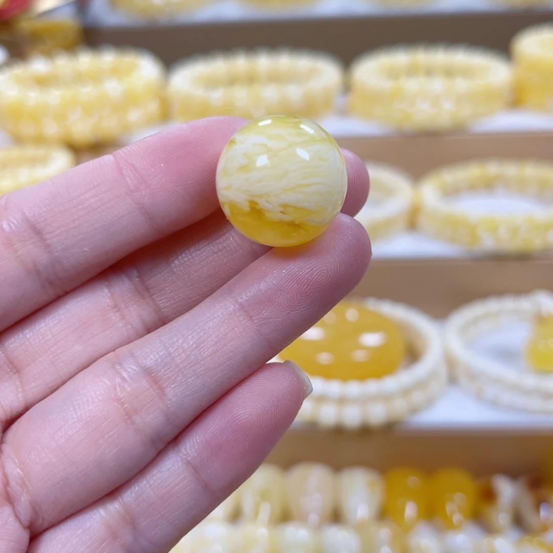 琥珀颈饰未镶嵌天然蜜蜡