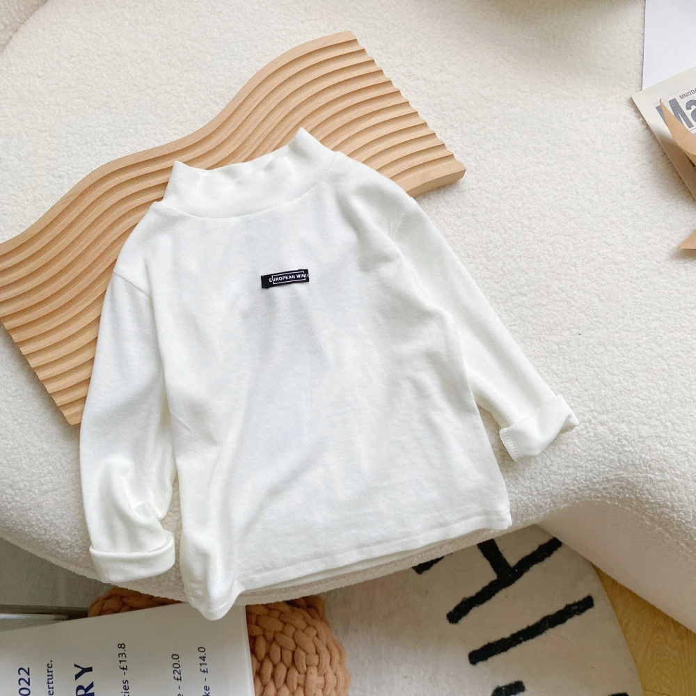 【浮力】Q119 小童简约韩系字母打底衫秋季新品小童长袖上衣