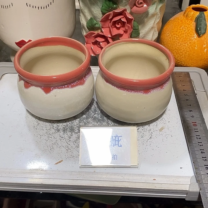 段泥花盆多肉植物盆瑕疵有孔