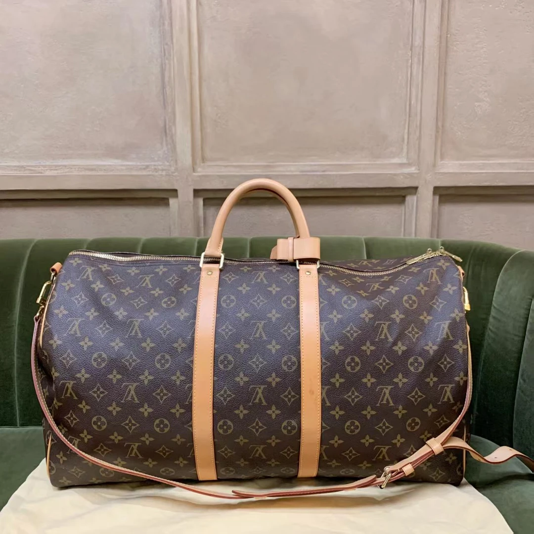 99新 LouisVuitton/路易威登 壹臻/旅行袋老花55有肩带99974320