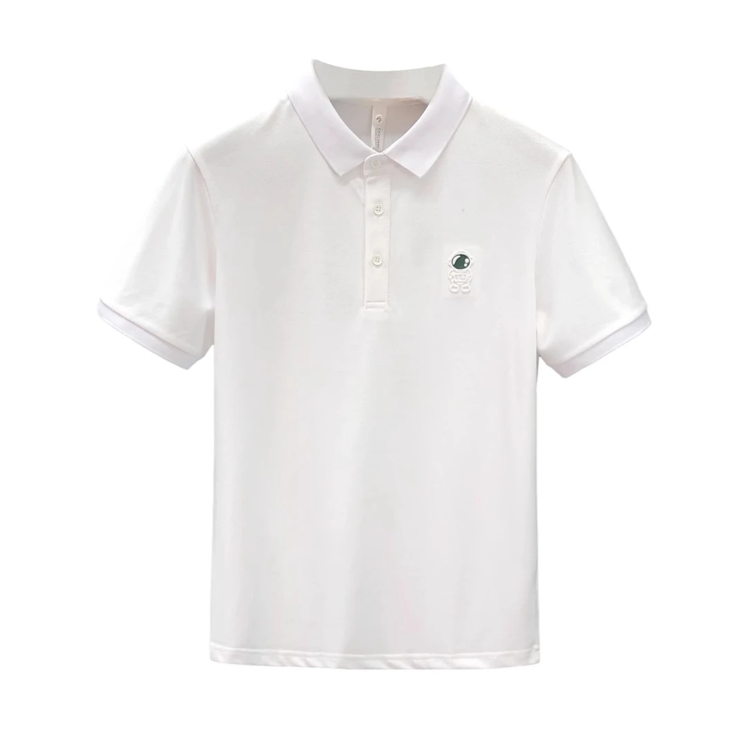 DESITASH流行杏色polo衫男短袖潮牌翻领t恤夏季新款男士高端痞帅