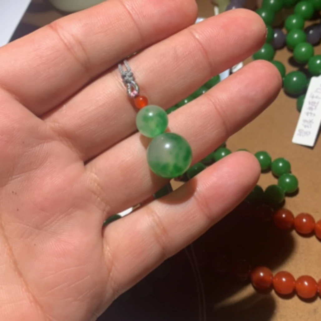 粉丝专属 福禄双收绿飘花珠子手工定制