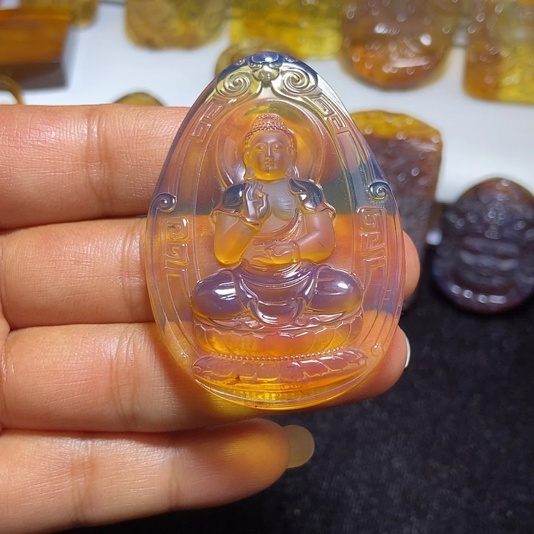 琥珀未镶嵌颈饰缅甸天然琥珀吊坠